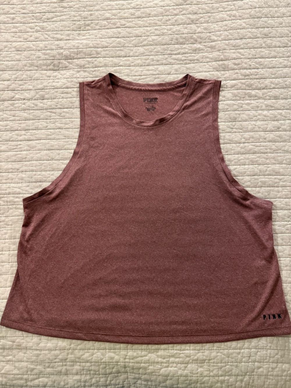 PINK Victoria's Secret Dusty Mauve Muscle Tee